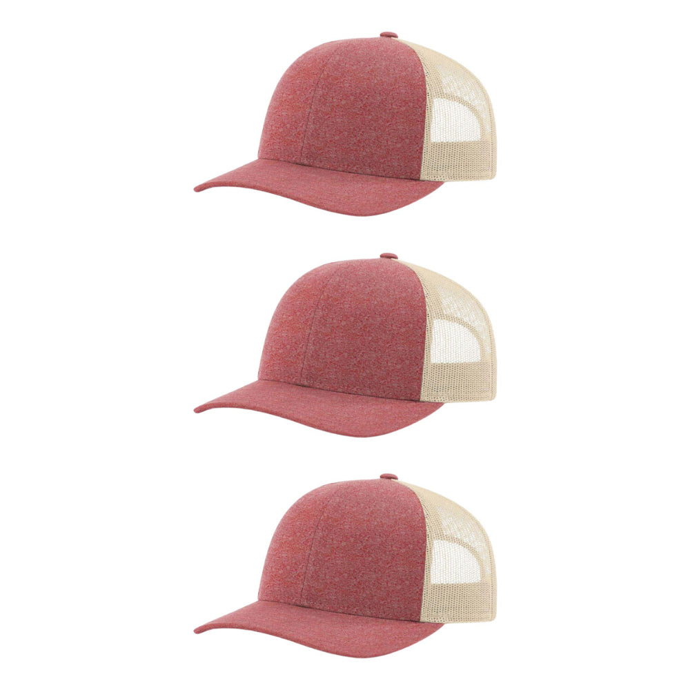 115-richardson-cap-low-pro-trucker-red-heather-birch-pk-3.jpg image