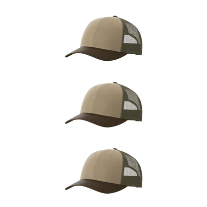 115-richardson-cap-low-pro-trucker-tan-loden-brown-pk-3.jpg image