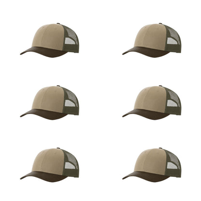 115-richardson-cap-low-pro-trucker-tan-loden-brown-pk-6.jpg image