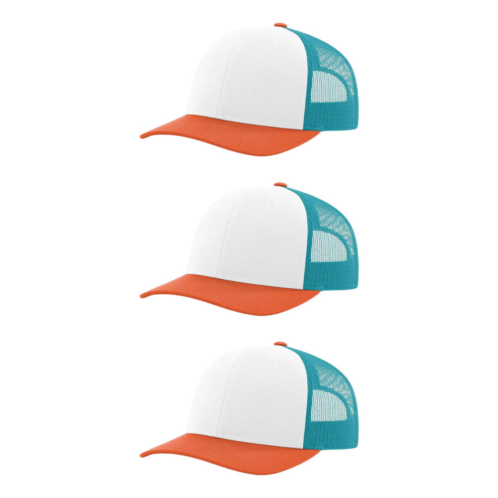 115-richardson-cap-low-pro-trucker-white-blue-hawaiian-pale-orange-pk-3.jpg image