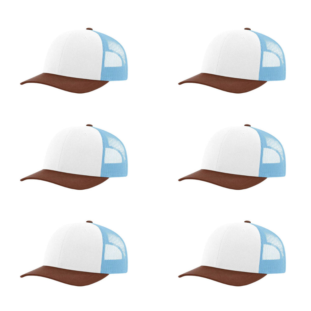 115-richardson-cap-low-pro-trucker-white-columbia-blue-brown-pk-6.jpg image