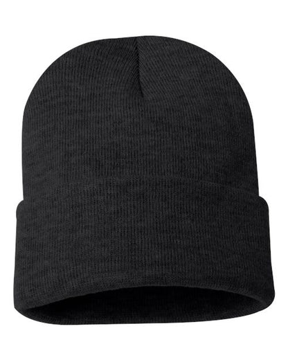 Sportsman 12" Solid Cuffed Beanie - SP12