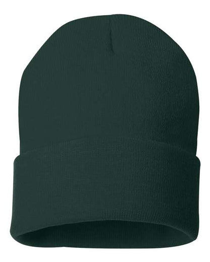 Sportsman 12" Solid Cuffed Beanie - SP12