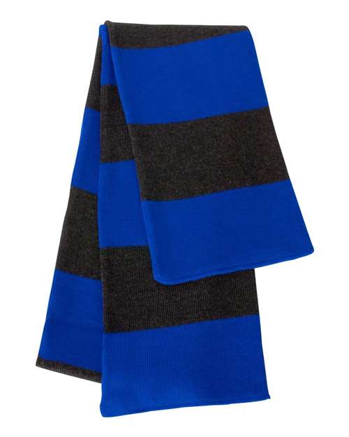 Sportsman Rugby-Striped Knit Scarf