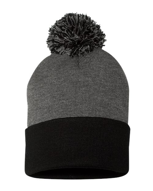 Sportsman 12" Pom-Pom Cuffed Beanie