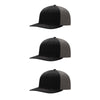 Richardson 312 Twill Back Classic Trucker- Blk Char PK 3
