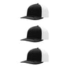 Richardson 312 Twill Back Classic Trucker- Blk Wht PK 3