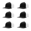 Richardson 312 Twill Back Classic Trucker- Blk Wht PK 6