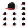 Richardson 312 Twill Back Classic Trucker- Blk Wht Red PK 12