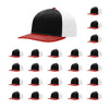 Richardson 312 Twill Back Classic Trucker- Blk Wht Red PK 24