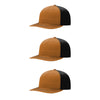 Richardson 312 Twill Back Classic Trucker- Caramel Blk PK 3