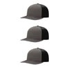 Richardson 312 Twill Back Classic Trucker- Char Blk PK 3