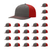 Richardson 312 Twill Back Classic Trucker- Char Red PK 24