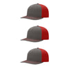 Richardson 312 Twill Back Classic Trucker- Char Red PK 3