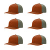 Richardson 312 Twill Back Classic Trucker- Dk Org Dk Ldn PK 6