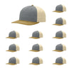Richardson 312 Twill Back Classic Trucker- Htr Gry Birch Amber Gold PK 12