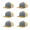 Richardson 312 Twill Back Classic Trucker- Htr Gry Birch Amber Gold PK 6