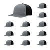 Richardson 312 Twill Back Classic Trucker- Htr Gry Blk PK 12