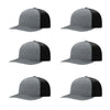 Richardson 312 Twill Back Classic Trucker- Htr Gry Blk PK 6