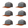 Richardson 312 Twill Back Classic Trucker- Htr Gry Char Dk Org PK 6