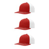 Richardson 312 Twill Back Classic Trucker- Red Wht PK 3