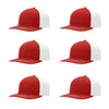 Richardson 312 Twill Back Classic Trucker- Red Wht PK 6