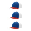 Richardson 312 Twill Back Classic Trucker- Ryl Wht Red PK 3