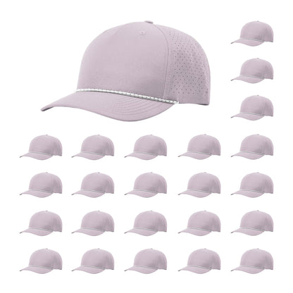 Richardson 355 Laser Perforated 5-panel Trucker Snapback Hat |OSFM Baseball Cap w/ Paracord Bill Rope  93