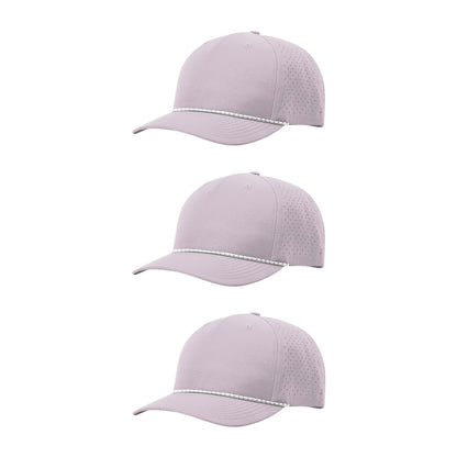 Richardson 355 Laser Perforated 5-panel Trucker Snapback Hat |OSFM Baseball Cap w/ Paracord Bill Rope  60