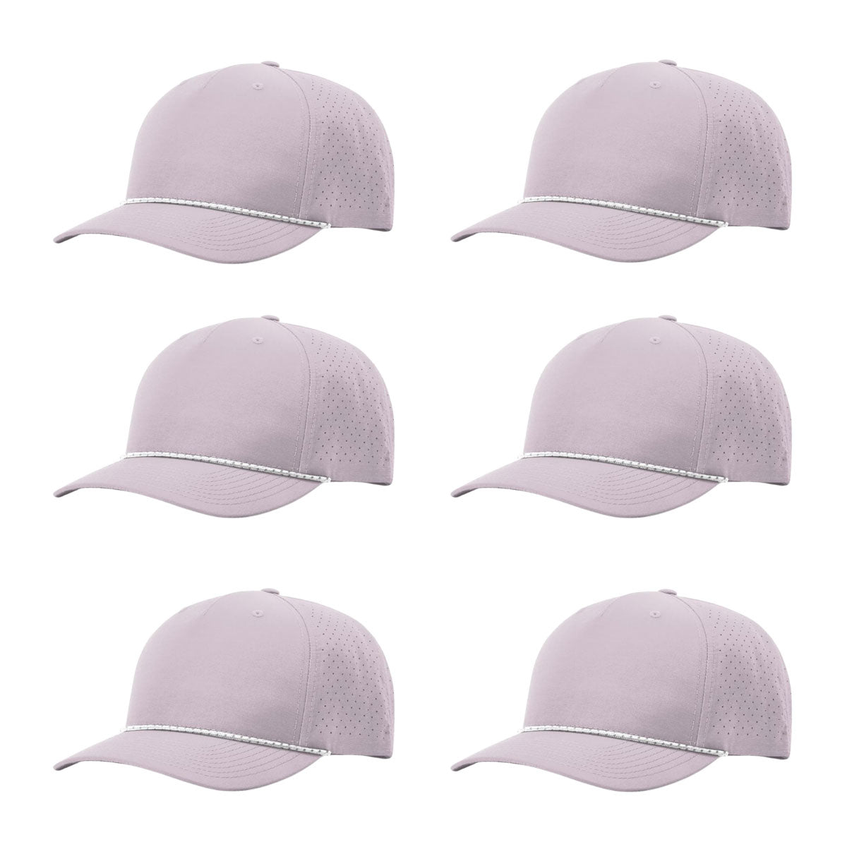 Richardson 355 Laser Perforated 5-panel Trucker Snapback Hat |OSFM Baseball Cap w/ Paracord Bill Rope  71