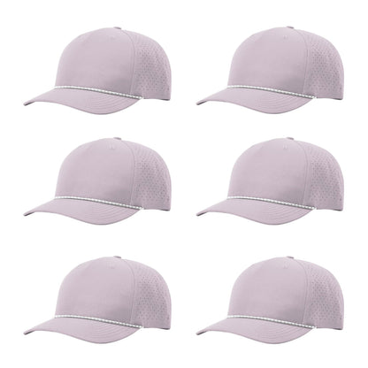Richardson 355 Laser Perforated 5-panel Trucker Snapback Hat |OSFM Baseball Cap w/ Paracord Bill Rope  71