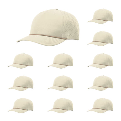 Richardson 355 Laser Perforated 5-panel Trucker Snapback Hat |OSFM Baseball Cap w/ Paracord Bill Rope  84