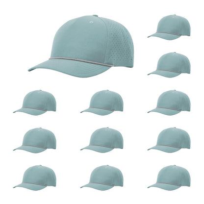 Richardson 355 Laser Perforated 5-panel Trucker Snapback Hat |OSFM Baseball Cap w/ Paracord Bill Rope  86