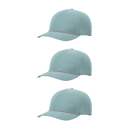 Richardson 355 Laser Perforated 5-panel Trucker Snapback Hat |OSFM Baseball Cap w/ Paracord Bill Rope  64