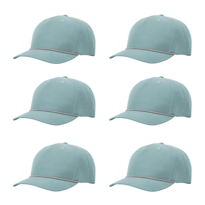 Richardson 355 Laser Perforated 5-panel Trucker Snapback Hat |OSFM Baseball Cap w/ Paracord Bill Rope  75