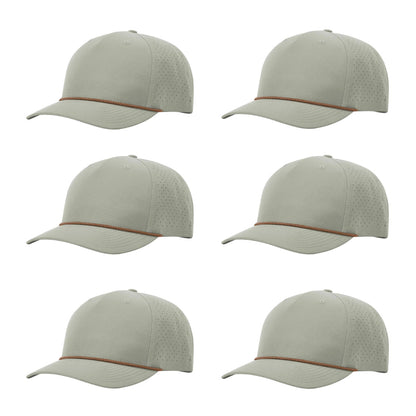 Richardson 355 Laser Perforated 5-panel Trucker Snapback Hat |OSFM Baseball Cap w/ Paracord Bill Rope  76