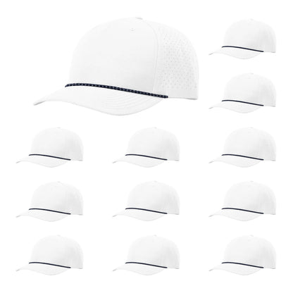 Richardson 355 Laser Perforated 5-panel Trucker Snapback Hat |OSFM Baseball Cap w/ Paracord Bill Rope  103