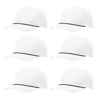 Richardson 355 Laser Perforated 5-panel Trucker Snapback Hat |OSFM Baseball Cap w/ Paracord Bill Rope  102