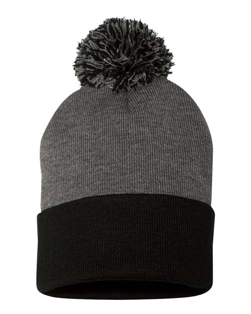 Sportsman 12" Pom-Pom Cuffed Beanie