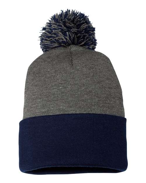 Sportsman 12" Pom-Pom Cuffed Beanie