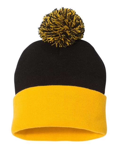 Sportsman 12" Pom-Pom Cuffed Beanie