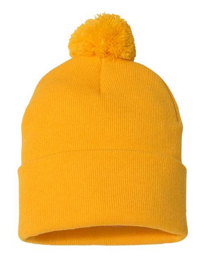 Sportsman 12" Pom-Pom Cuffed Beanie