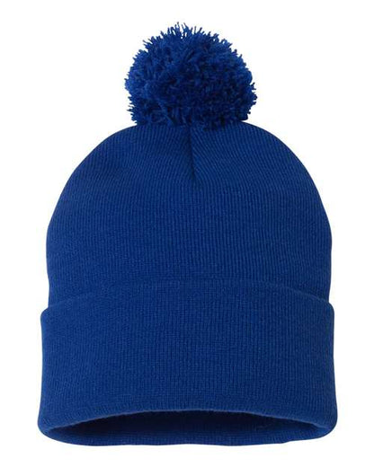 Sportsman 12" Pom-Pom Cuffed Beanie