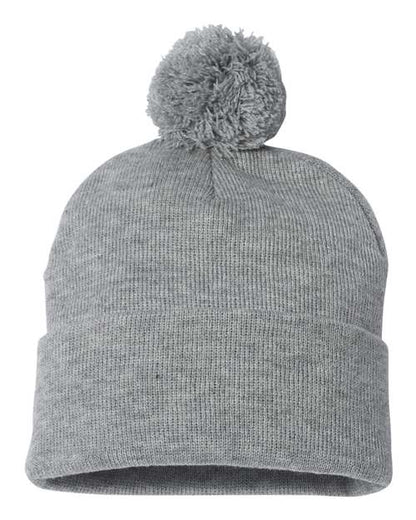 Sportsman 12" Pom-Pom Cuffed Beanie