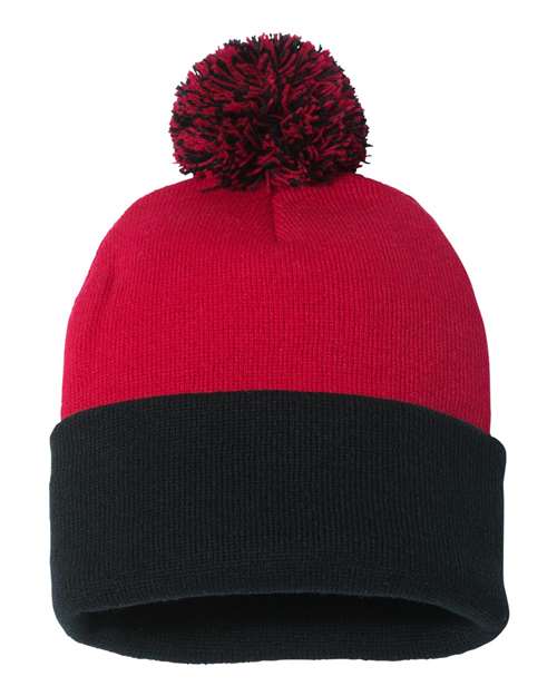 Sportsman 12" Pom-Pom Cuffed Beanie