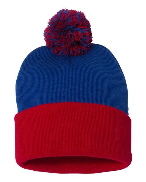 Sportsman 12" Pom-Pom Cuffed Beanie