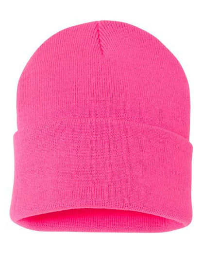 Sportsman 12" Solid Cuffed Beanie - SP12