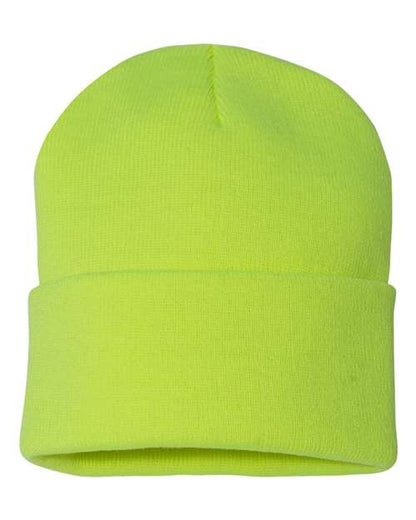 Sportsman 12" Solid Cuffed Beanie - SP12