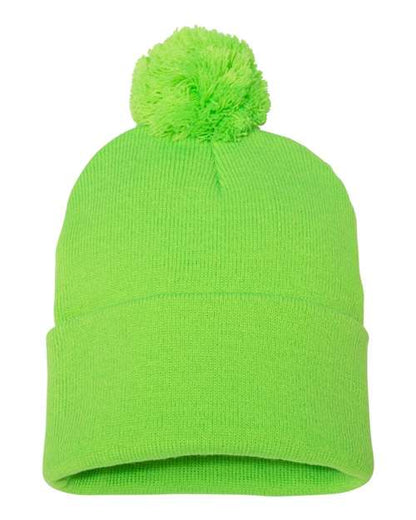 Sportsman 12" Pom-Pom Cuffed Beanie