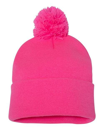 Sportsman 12" Pom-Pom Cuffed Beanie